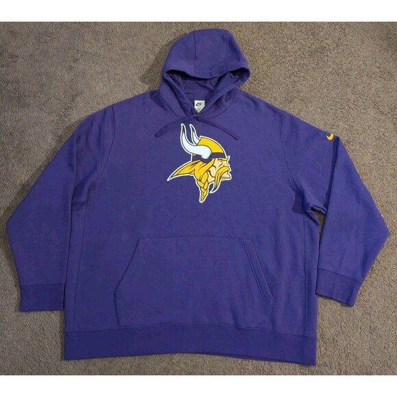 Nike NFL Minnesota Vikings Purple Pullover Hoodie Sweatshirt Men's 3XL - Picture 1 of 6